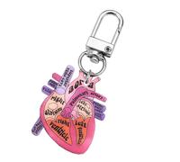 divuukyi Anatomical Heart Keychain Pendant Educational Keyrings Accessory for Physical Students and Healthcare Professionals