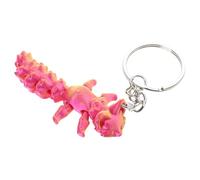 divuukyi Articulated Foxes Figurine Keychain, 3D Printed Multi Joint Movable Foxes Keychain for Decoration and Play