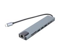 divuukyi Multiple Device Compatible Type C Hubs With 4K HDMI2.0 USB And Charging Ethernet Port For Enhanceds Connectivitys