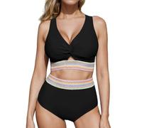 divuukyi Womens Push Up Swimsuits Two Pcs Split Bathing Suit Female Backless Swimsuit High Waist Swimwear For Beachwear