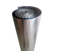 DIWAL Self-adhesive Heat Retention Waterproof Vapour Barrier Double Aluminium Layer Bubble Wrap Foil Insulation Roll Loft Wall Boat Loft Caravan Home Wall Shed Boats, Greenhouses(1x5m)