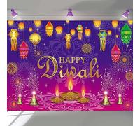 Diwali Backdrop Happy Diwali Photography Backdrop Indian Festival of Lights Deevali Party Decor Photo Background (8X6FT(240x180cm))
