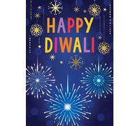 Diwali Card, Happy Diwali Fireworks - 7 x 5 inches - Regal Publishing