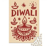 Diwali Celebration with Diyas 1000 Piece Jigsaw Puzzle for Adults, 52x38cm/1000pcs, Relaxing Screen-Free Hobby, Focused Puzzle Time And Time at Home