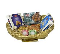 Diwali Gift Hamper Haldiram Milk Cake Besan Ladoo Kaju Katli Diya Diwali Hamper Diwali Sweet Gift Box Diwali Sweet Popular Indian Sweets Boxed Treatz