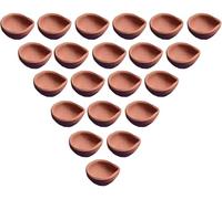 Diwali Puja Diye Clay Diya Handmade Earthenware Mitti Clay Diya for Pooja (51 Pieces, Brown)