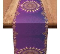 Diwali Table Runner,Happy Diwali Table Decoration India Deepawali Festival Table Runner Diwali Decor for India Festival Party Kitchen Dining Home Decor 13x72 Inch