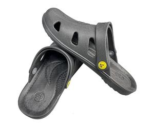 DIWANGQIANG Anti-static Slippers Closed Toe Six-Hole Sandals | ESD Safe Leading Slippers | Provides Grounding for Static Control | Unisex, Black, Black/Blue, blackone, 41 EU