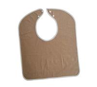 diwedaso Convenient Adult Bibs Lightweight Protective Wear Washable Reusable Options for Seniors During Meals DesignWith Double Row Snap Buckles On Neck Part, Brown, 21.26x17.72in