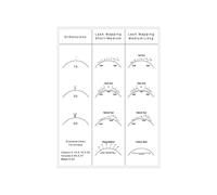 diwedaso Durable Eyelash Extension Mapping Guide Clear And Portable Training Book Essential For Skill Growth In Lash Professionals Practice Chart Paper Lash