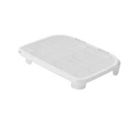 diwedaso Kitten Litter Box Footboard Pad Treadle Easy To Trapping Captures Cat Litter On Paws Effortlessly No Mess Formula Floor Essentials Scat Sifting, white, 50x40.5x9cm