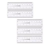 diwedaso Nail Measurement Ruler Soft And Foldable Clear Printing Easy To Tool With Double Scale Marks For Precision Flexible Folding Nail Art Ruler Clear