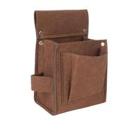 diwedaso Nail Pouch Nail Tool Pouch Multipurpose Construction Tool Work Apron Bag with Fiber Providing Ample Space for All Necessary Tools Without Being Too, Brown, 13x19x8cm