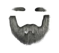 diwedaso Novelty Stick On Mustaches And Eyebrows Fun Accessories Excellent For Cosplay Halloween Themed Celebrations Self Adhesive Fake Mustache Set Novelty, Gray Black, Mustache 15x19.5cm