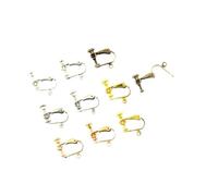 diwedaso Pack of 10 Clip-on Earring Converters with Convenient Open Loop for DIY Earring 12mm Post Ears
