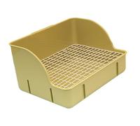 diwedaso Pet Litter Pan Corner Bedding Box Clean Indoor Bunny Trainer Cage Pee Potty Easy To Clean And Sturdy Pet Toilet Is Designed Removable Tray Rabbit, green steel mesh, 29x22x15.5cm