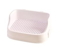 diwedaso Reliable Rabbit Litter Box With Corner And Materials Provides And Stability During Indoor Rabbit Litter Box For Cage Corner Snap, White, 36x24x15.5CM