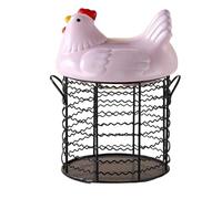 diwedaso Rustic Hen Egg Storage Basket Vintage Wire Organizer For Eggs And Potatoes Garlic And Potato Food Storage Basket, type+2