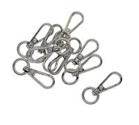 diwedaso Set of 10 Swivel Snap Lobster Clasp Clips Keychain Key Rings DIY Versatile and Durable Hook Making, Silver