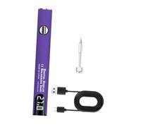 diwedaso Soldering Iron Electric USB Rechargeable Adjustable Voltages Easy to Practical for Various Applications Electric Soldering Iron USB Rechargeable, Violet Set, 1.3x10.2cm