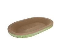 diwedaso Wear Resistant Cat Scratch Pad Bowl Perfecting Cat Scratcher Cardboard Bed Experience While Supporting Healthy Habits Corrugated Scratching Bed, Yellow Green, 43x28x8cm