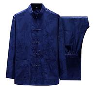 Diwimiki Chinese Martial Arts Uniform Tang Suit for Men Breathable Fabric Kung Fu Wing Chun Hanfu Traditional Suit
