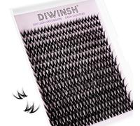 DIWINSH Cat Eyelashes Cluster 168Pcs D Curl Lash Extension 10-16 mm DIY Eyelash Extensions Wispy Eyelash Clusters Natural Fluffy Individual Lashes Clusters for Beginners(DA-10-16 mm)
