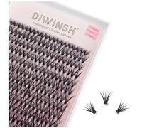 DIWINSH Eyelash Cluster 40D 9-16mm Mixed Length240pcs DIY Eyelashes Individual D Curl Individual Eyelash Extensions Volume Eyelash Clusters for Personal Makeup Use (40D-9-16mm)