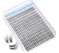 DIWINSH Manga Lash Clusters 10-14mm Wispy Lash Extensions, 140Pcs C Curl | Fairy Eyelash Clusters, Individual Fluffy False Eyelashes, Soft Thin Clear Lash Band, DIY at Home, Reusable, Waterproof