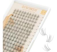DIWINSH Wispy Cluster Lashes 140 Pcs 10-14mm Manga Eyelashes C Curl DIY Natural Individual Cluster Eyelash Extensions Thin Lash with Clear Lash Band Comfortable Lightweight For Daily Wear (ME-10-14mm)