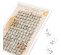 DIWINSH Wispy Cluster Lashes 140 Pcs 12mm Manga Eyelashes C Curl DIY Natural Individual Cluster Eyelash Extensions Thin Lash with Clear Lash Band Your Look for Beginners (ME-12mm)
