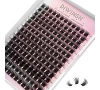 DIWINSH Wispy Cluster Lashes 168Pcs Individual Cluster 10-16mm D Curl Russian Eyelashes Clusters Fluffy Cluster Lash DIY Lash Extensions for Beginners (MC-168Pcs-10-16mm)