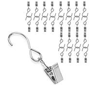 DIWUJI 25 PCS Metal Hanging Clips Hook, Clamp Hanger for Curtain, Party String Light, Outdoor Activities Wire, Home Decoration