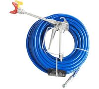 Dixhills 20 Meter 3600 PSI Airless Spray Gun and Hose Kit,Including 517 Tip and Tip Guard,with 8” Extension Pole, Max 65ft x 1/4" Airless Paint Spray Hose