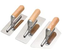 DIXIANG Polished Stainless Steel Venetian Plaster Trowel Set 3 PC Paint Plastering Finishing Hand Tools