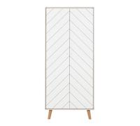 DIXIE 2 DOOR WARDROBE - DUSTY GREY/WHITE - SECONIQUE | TJ Hughes White