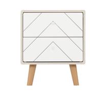 Seconique Dixie 2 Drawer Bedside - Dusty Grey/White, Multi