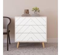 Seconique Dixie 3 Drawer Chest In Dusty Grey And White