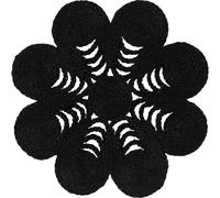 Dixie - Elin Anemone Placemat 40 cm, Black - Black