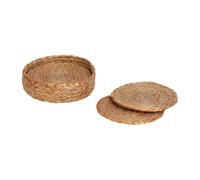 Dixie Elin coaster Ø10.5 cm 6-pack Natural