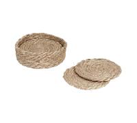 Dixie Elin coaster Ø10.5 cm 6-pack Naturalgrey