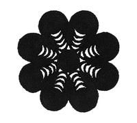 Dixie Elin placemat anemone Ø40 cm Black