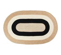Dixie - Elin Rug Oval, Black - Black