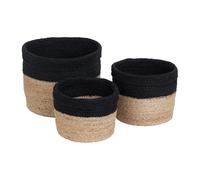 Dixie Elin storage basket 3-pack Natural-black