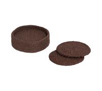 Dixie Ella coaster Ø10.5 cm 6-pack Pure brown