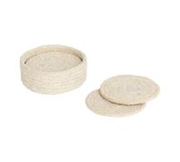Dixie Ella coaster Ø10.5 cm 6-pack Pure white