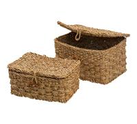 Dixie - Esther Baskets With Lid 2-pack, Natural - Natural