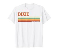 Dixie Retro Personalized First Name Vintage Stripes Value Graphic T-Shirt, Men, White, XL