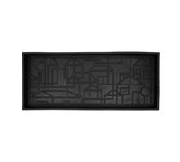 Dixie - Rubber Boot Tray Doormat 85x36 cm, City - Black