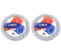 Dixie Ultra Paper Plates, 10 1/16", 20 count, Dinner Size Printed Disposable Plates (Pack of 2)